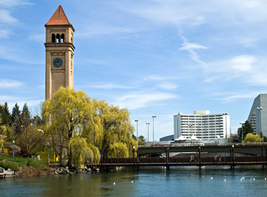 Spokane River Front Park clock tower
